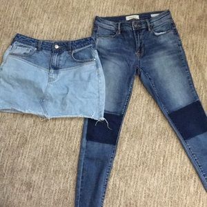 Pacsun pants and denim skirt